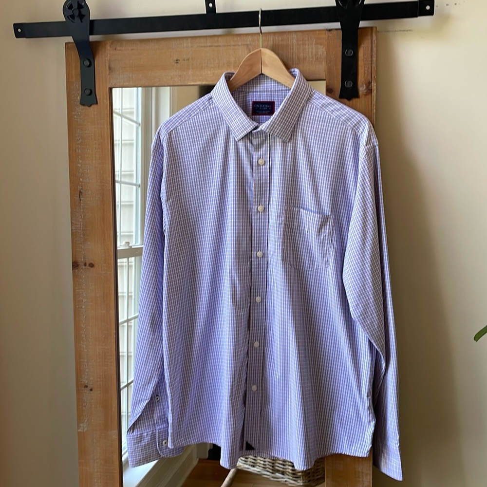 UNTUCKit Dalton Plaid Performance Dress Shirt Size XL